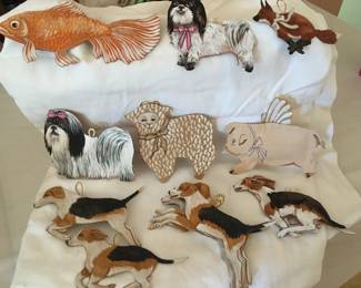 Handmade paper animal ornaments