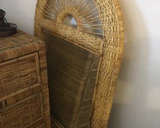 Wicker mirror