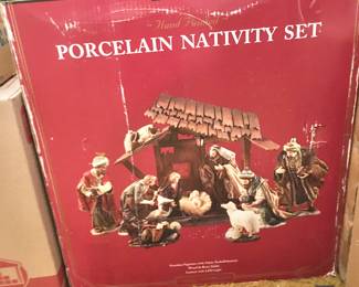 Porcelain nativity set