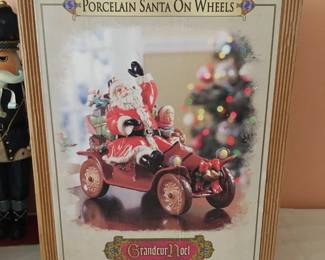 Porcelain Santa on Wheels