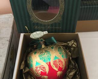 Waterford Peacock Grande Heart ornament