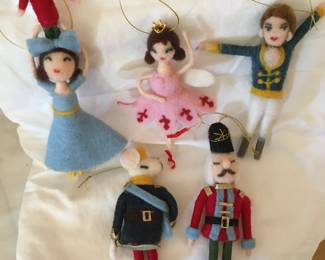 Vintage felt figural ornaments