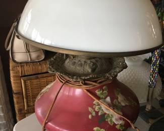 Antique glass lamp