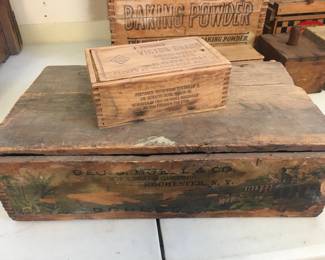 Old advertising boxes