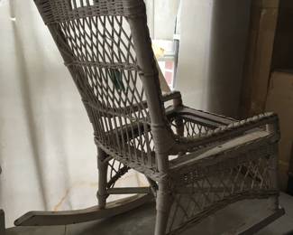 Real wicker rocking chair (no seat)