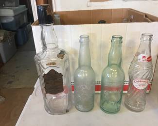 Old soda bottles