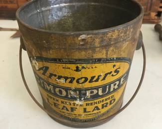 Armour's Lard can w/handle
