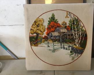 Unframed needlepoint