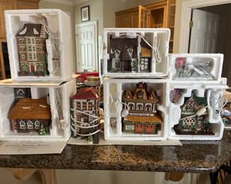 Boxed and ready to give, ship or use!  Dept 56 Christmas Village homes 