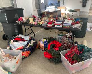 Christmas items!  Again, quality wreaths, ornaments, boxed ornaments