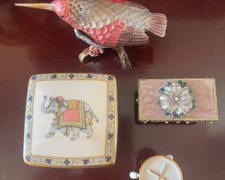 wonderful selection of pill boxes, cloissenne etc