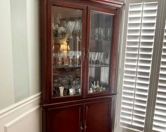 Great looking corner cupboard.  80" high and 48w