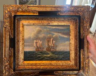 Beautiful oil painting with certificate of authenticity.  Matted and framed - would make a great gift!