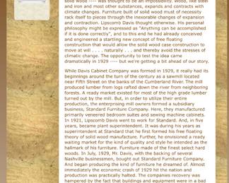 A history on Davis Cabinet...  A Nashville tradition 