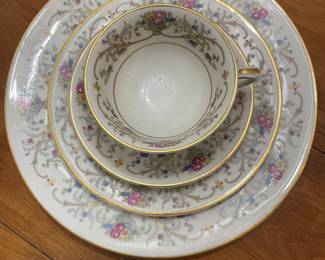 Lamberton Ivory China in Dorothea pattern.  Service for 8 including sugar/creamet, vegetable bowl and platter.  