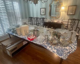 In this business, there are houses that have excess serving pieces - this one has just really nice, quality gift pieces from Lennox, Waterford and more.  Perfect for gift giving, many of these are still in the original box.  This is the perfect time of year to MAKE AND TAKE a treat to a friend, neighbor or co-worker! 