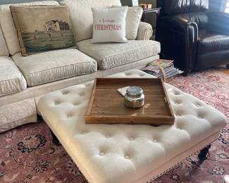 Fabric ottoman 33x33x17h