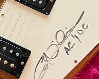 Signed Gibson guitar by Cliff Williams AC/DC with hard shell case