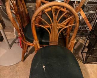 Bamboo chairs, Qty 4
