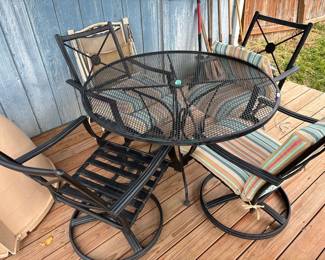 Patio table with chairs