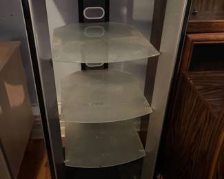 Entertainment shelf, glass shelves