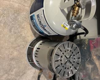Propane tank, heater