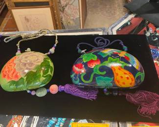 Handpainted vintage purses