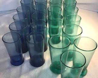 Antique Blue Green Glasses