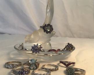 Lalique Ring Dish 925 Rings