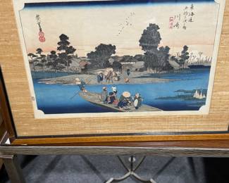 Woodblock Asian Framed Print