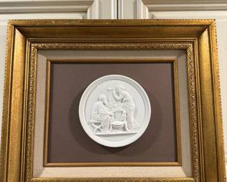 Eugene Barnell Neoclassical Medallion Framed Art