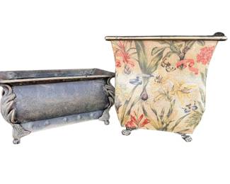 Pair of Decorative Metal Planters