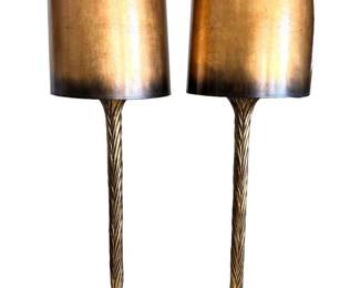 Pair of Ornate Buffet Table Lamps