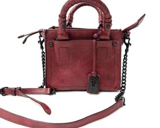Frye Mini Demi Burgundy Satchel Handbag