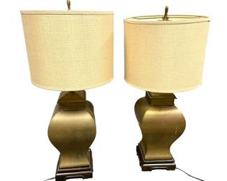 Pair of Metal Table Lamps