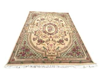 Floral Wool Area Rug