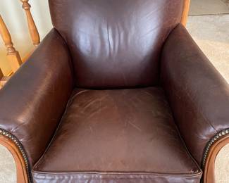Leather easy chair by Thomasville.