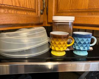 Vintage coffee mugs.