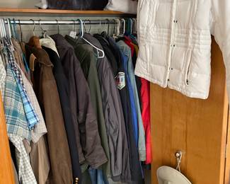 Women’s and men’s clothing.