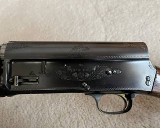 Close-up view of the Browning “Light Twelve” shotgun.