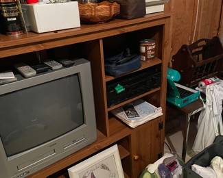 Entertainment/shelving unit.