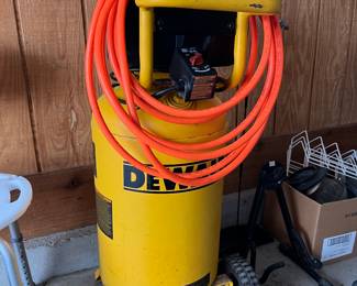 DeWalt 1.8 HP, 15-Gal., 200 PSI air compressor.