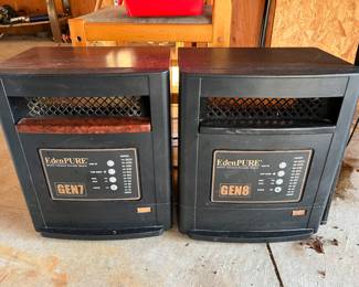 EdenPURE GEN7 quartz infrared portable heater (left); EdenPURE GEN8 quartz infrared portable heater (right).