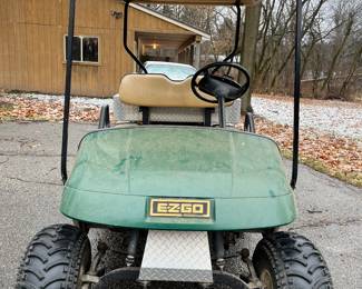 E-Z-GO golf cart — runs great (needs a bath).