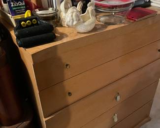 Mid-century modern five-drawer dresser.