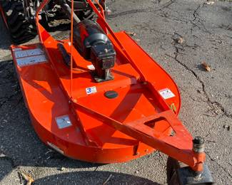 Close-up look at the brush hog for the Kubota Tractor.