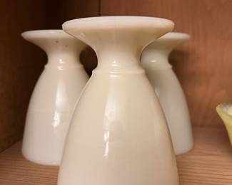 Vaseline glass goblets 