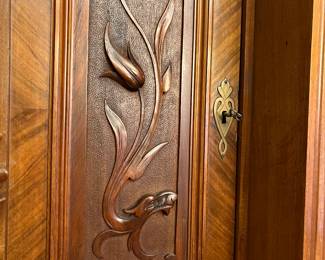 Stunning Hunters Cabinet with Uranium Glass 