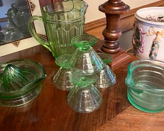 Collection of Vaseline/Uranium Glass 