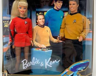 Vintage 1996 Star Trek 30th Anniversary Barbie & Ken Dolls - Sealed